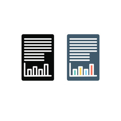 Flat chart icon showing business growth and data analytics. Perfect for finance, marketing, reports, dashboards, and web or app interfaces focused on performance and success.