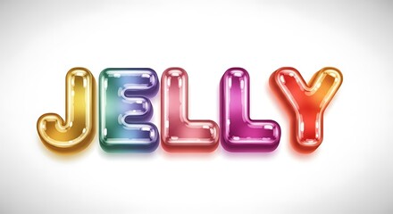 Colorful Jelly Text Effect - Sweet and Playful Design for Creative Projects.