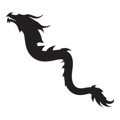 Chinese Dragon Silhouette
