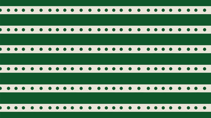 A pattern of green and beige horizontal stripes with rows of small circles in the beige stripes