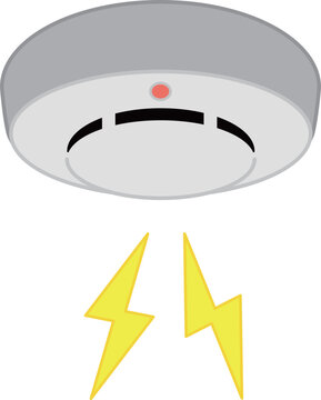 鳴動する火災報知器