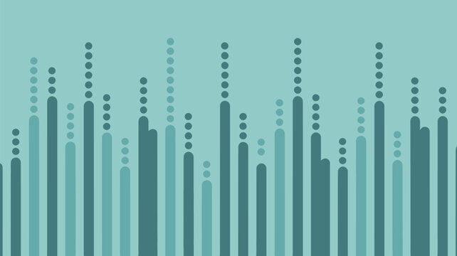 A teal background with vertical bars and dots of varying heights in shades of teal and dark teal - Powered by Adobe