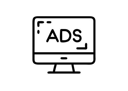 computer monitor with sale sign