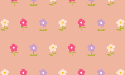 Stylish Abstract Flower Background. Cute Abstract Floral Seamless Vector. Colorful Botanical Print Vector Design. Perfect for textile design, wallpaper, wrapping paper