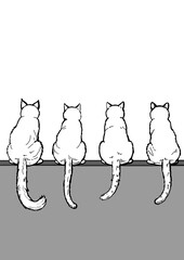 vector illustration of a cat