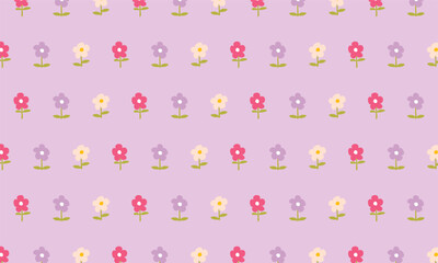 Stylish Abstract Flower Background. Cute Abstract Floral Seamless Vector. Colorful Botanical Print Vector Design. Perfect for textile design, wallpaper, wrapping paper