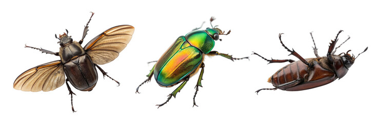 Three beetles, a common insect in the world