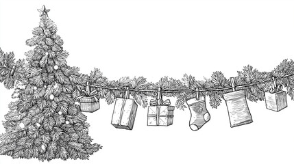 An illustrated image presents the cozy warmth of Christmas time, as it evokes feelings of nostalgia and seasonal anticipation.