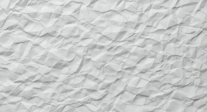 Abstract Background of White Wrinkled Paper Texture, High Resolution Detail