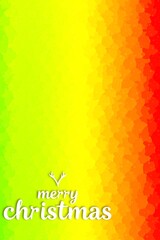 festive geometric merry christmas greeting card with vibrant gradient background