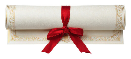 Graduation ceremony diploma roll academic event celebratory isolated on transparent background