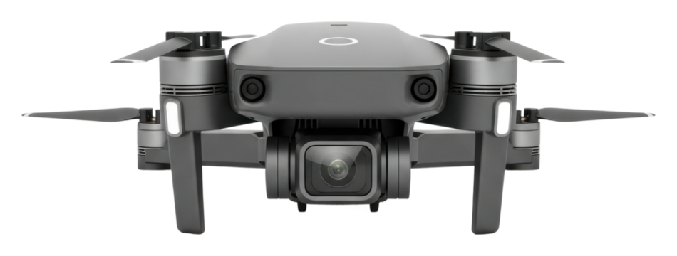 Drone aerial capture clear sky isolated on transparent background