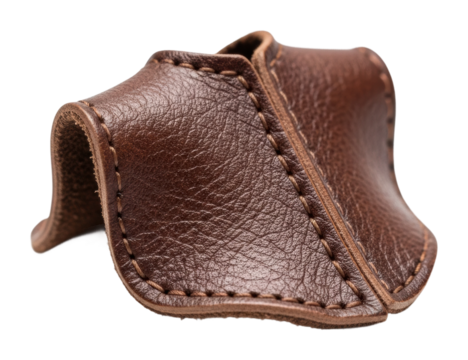 Handcrafted leather piece artisan workshop product craftsmanship isolated on transparent background