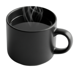 Steaming coffee cup home kitchen beverage cozy atmosphere isolated on transparent background