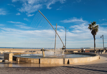 The Fountain of the Boat in the city of Valencia