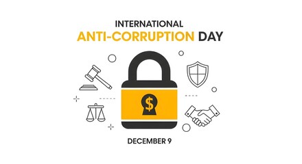 Stand against corruption with this impactful design for International Anti-Corruption Day on December 9th, promote ethics and justice beautifully