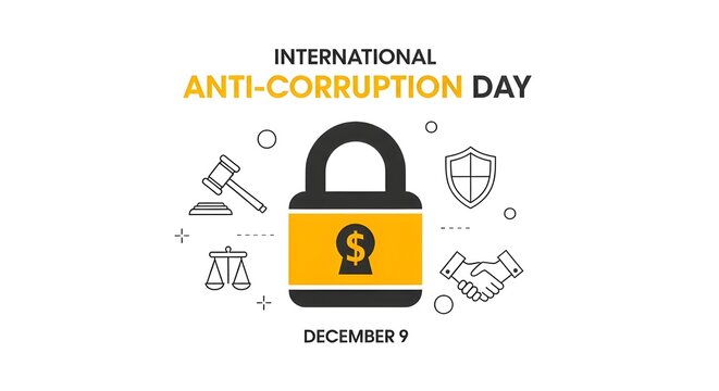 Stand against corruption with this impactful design for International Anti-Corruption Day on December 9th, promote ethics and justice beautifully