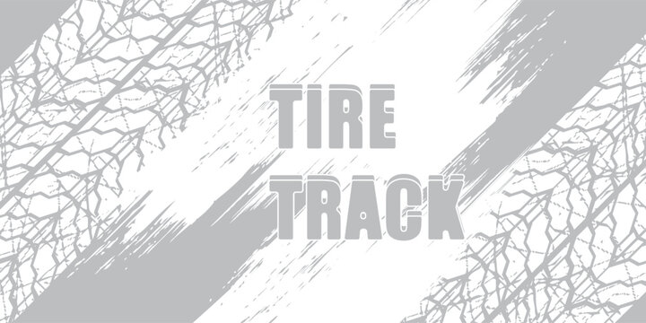 minimalist eye catching dirty tire track pattern grunge texture banner vector illustration. vector track design