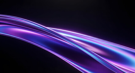 Abstract neon light trails create a futuristic and dynamic background