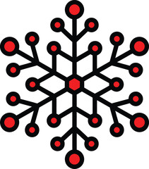 Whimsical snowfall illustration with falling snowflakes and winter elements