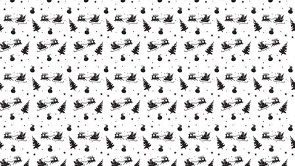 cristmas pattern black white