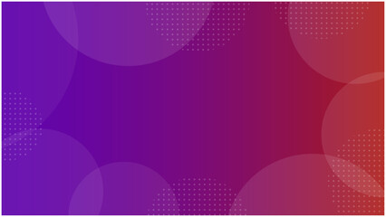 紫グラデーションの、円とドットパターンのシンプルなフレーム背景