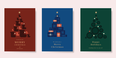 Christmas Luxury gold  invitation card design vector. Christmas pine leaves, snowflake with gold foil and spot texture on navy blue background. Design illustration for cover, print, poster, ads.