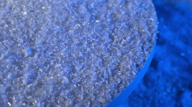 white salt.Epsom salt. Salt. Salt particles. Slow motion. High quality 4k footage