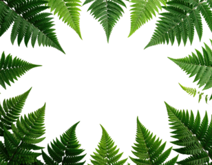 Fern fronds frame a dark void