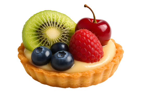 Fresh Mixed Berry Fruit Tart Kiwi Raspberry Blueberry Cherry