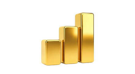 Golden Bar Chart Showing Upward Trend on Black Background graph statistics
