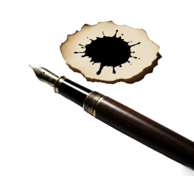 Creative writing tools desk setup visual content minimalist isolated on transparent background