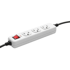 Power strip installation home office product guide isolated on transparent background