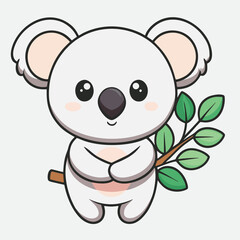 design logo vector cartoon illustration character koala
