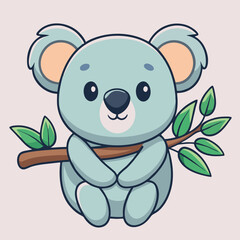 design logo vector cartoon illustration character koala