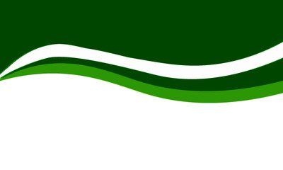Abstract White and Green wave wide background banner,vector illustration design in eps 10.