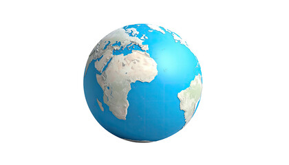 Fototapeta premium Earth globe floating in dark space, Europe, Africa, and ocean