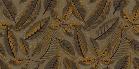 Bright floral abstract print. Artistic seamless pattern. Fashionable template for design