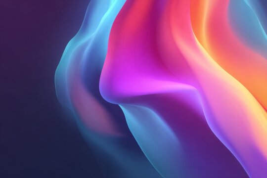 Colorful 3d fluid background dynamic textured geometric element. Modern gradient light vector illustration