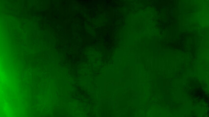 Mysterious dark green mist swirls creating an eerie, atmospheric background perfect for supernatural or dramatic visuals