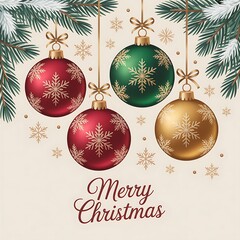 christmas background with balls