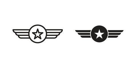 Air force icon for web design, mobile apps