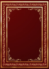 Wedding Invitation Red Golden and Yellow Royal Indian Blank Card Background