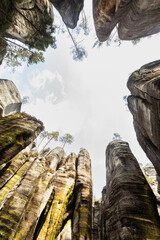 Unusual rock formations. Elephant square. National Nature Reserve Adrspach-Teplice Rocks.Bohemia region, Czech Republic