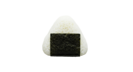 Onigiri Rice Ball with Seaweed against Light Gradient Background