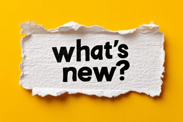 Question Text on Torn Paper with Bright Yellow Background for Modern Communication and Innovation