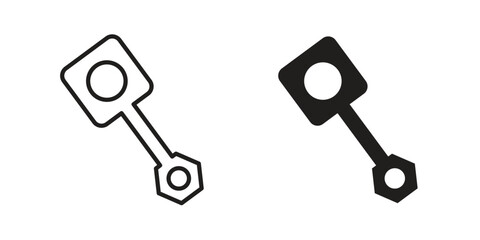 Car connecting rod icon for web design, mobile apps