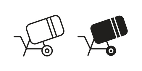 cement mixers icon for web design, mobile apps