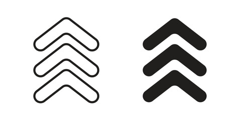 Chevrons icon for web design, mobile apps