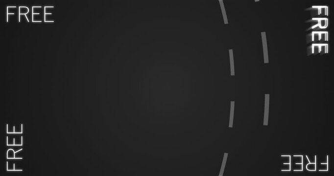 Free word dynamic loop animation. Overwhelming motion with quick movements, repetitions, and font changes